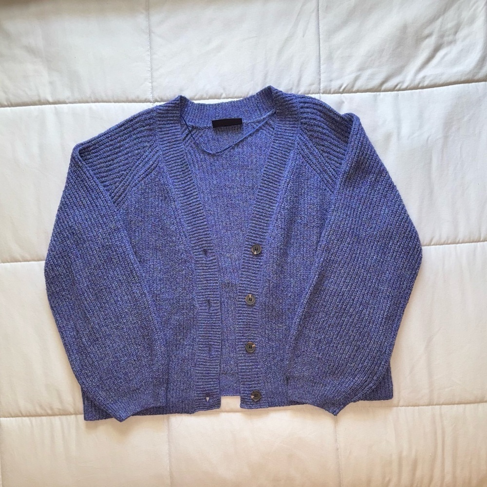Lane Bryant Blue Knit Cardigan Sweater Size 18/20